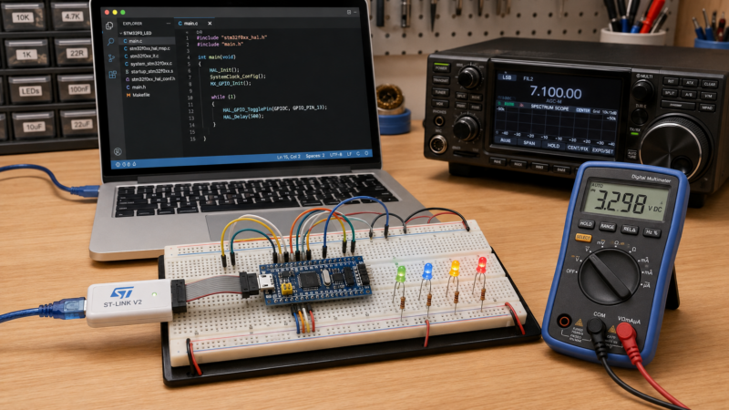 STM32 Programming Bench with Amateur Radio