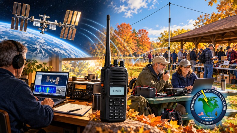 Six amateur radio activities for SARC members, from receiving ISS pictures to park operating and hamfest visits.