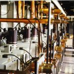 Front view of the final power amplifiers for several Chicago broadcast stations