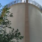 Climbers atop the water tower KD9WDU photo
